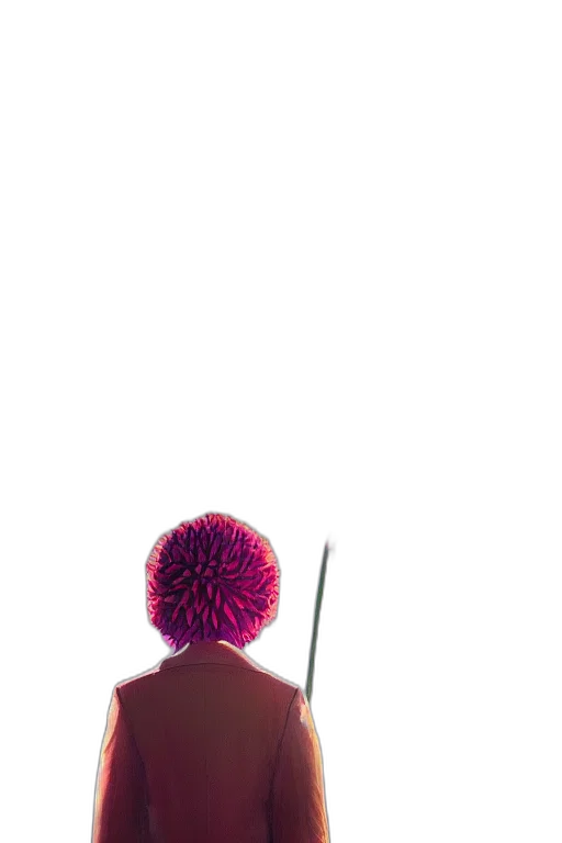 staff, umbrella, hat, hair transparent PNG cut-out