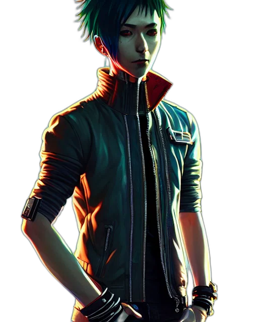 jacket, mask, face, staff transparent PNG cut-out