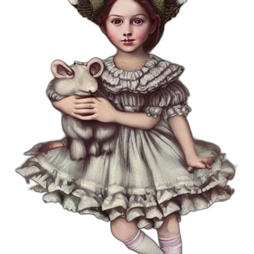 dress, hat, creature, staff transparent PNG cut-out