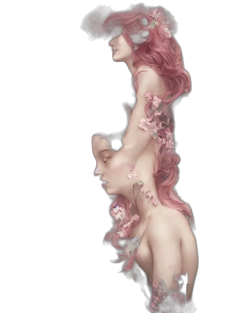 dress, hair, crown, creature transparent PNG cut-out