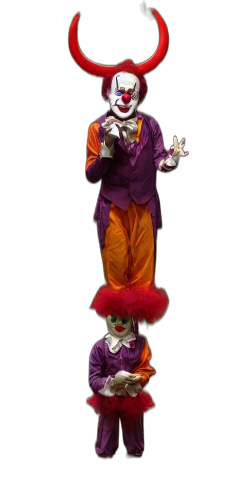 staff, 3d render, concept art, clown transparent PNG cut-out