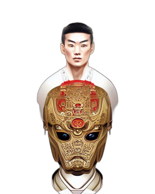 mask, face, robot, concept art transparent PNG cut-out