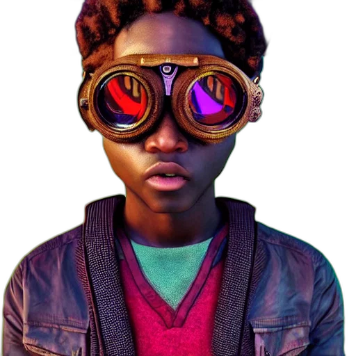 face, mask, jacket, robot transparent PNG cut-out
