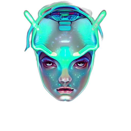 robot, mask, face, creature transparent PNG cut-out