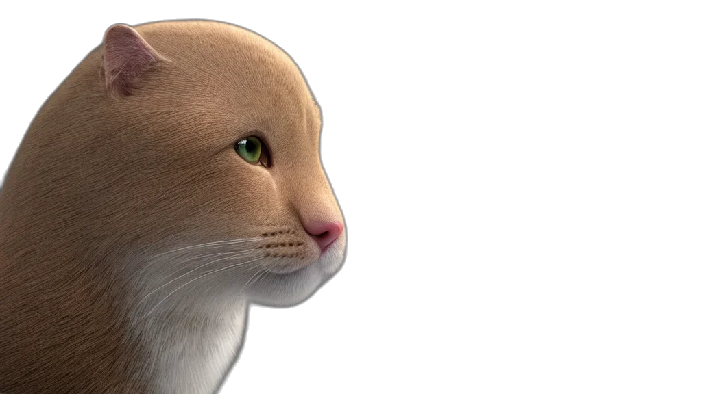 animal, creature, 3d render, photorealistic transparent PNG cut-out