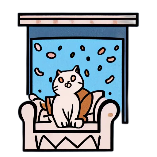 furniture, umbrella, animal, pixel art transparent PNG cut-out