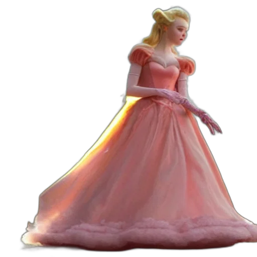dress, crown, 3d render, concept art transparent PNG cut-out