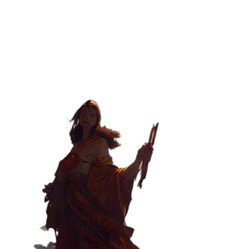 staff, sword, dragon, dress transparent PNG cut-out