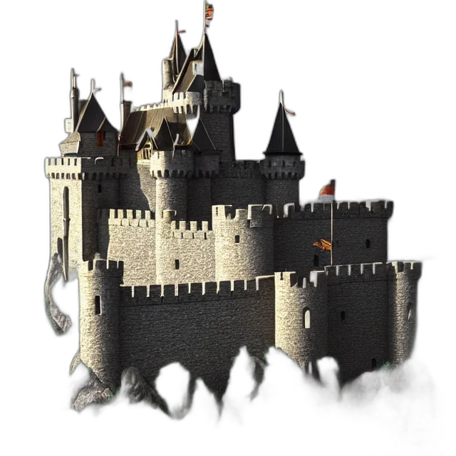 crown, dragon, staff, building transparent PNG cut-out