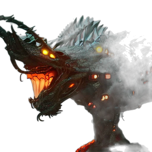 dragon, creature, mask, face transparent PNG cut-out