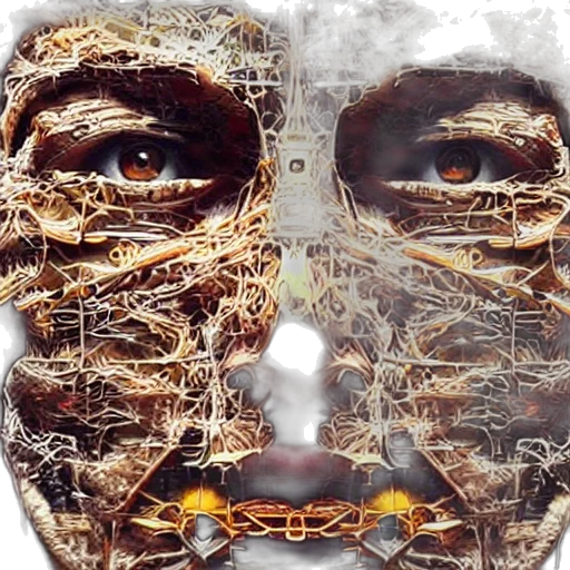 mask, face, concept art, cyberpunk transparent PNG cut-out