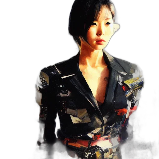 jacket, robot, photorealistic, comic book art transparent PNG cut-out