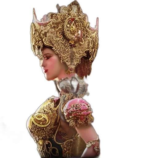 jewelry, crown, mask, staff transparent PNG cut-out