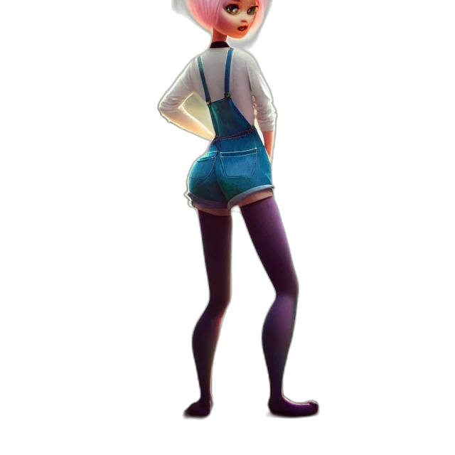 dress, jacket, staff, robot transparent PNG cut-out