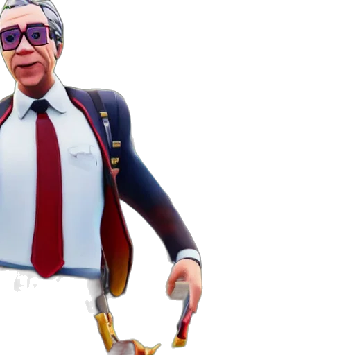 jacket, staff, robot, 3d render transparent PNG cut-out