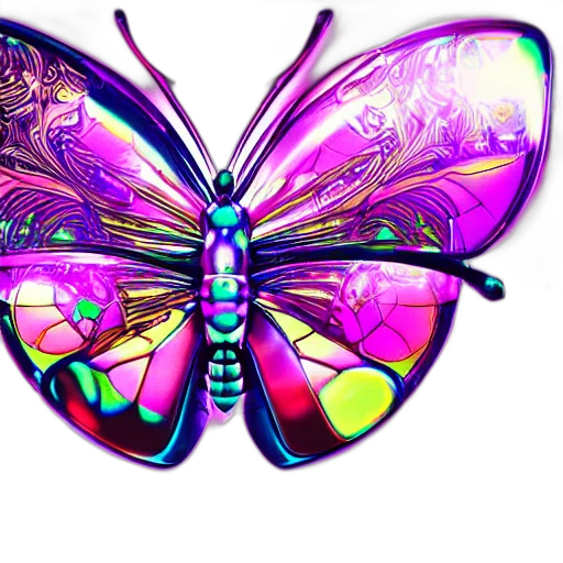 jewelry, animal, flower, vaporwave transparent PNG cut-out