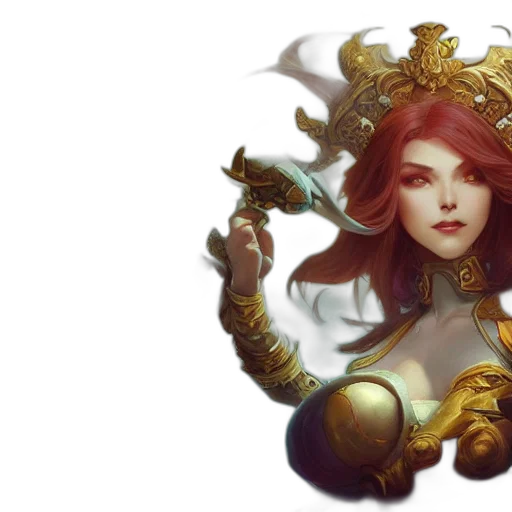 crown, jewelry, staff, fantasy art transparent PNG cut-out
