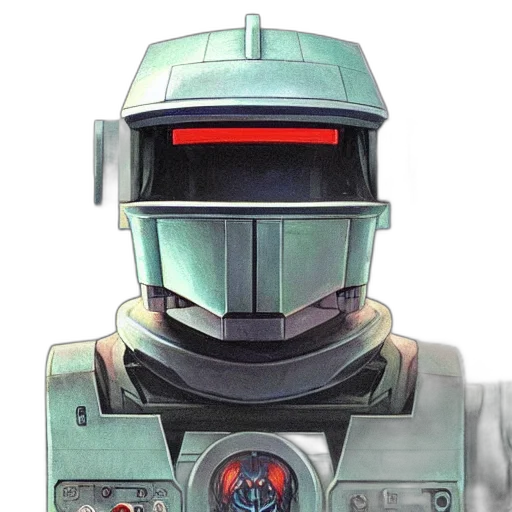 robot, face, mask, weapon transparent PNG cut-out