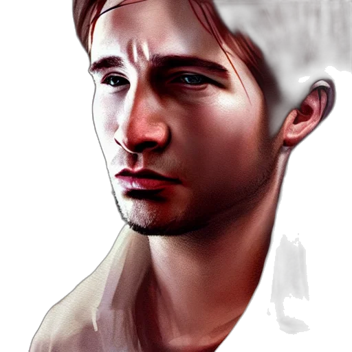 face, photorealistic, watercolor, concept art transparent PNG cut-out