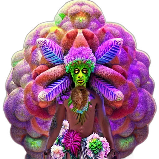 creature, flower, mask, crown transparent PNG cut-out