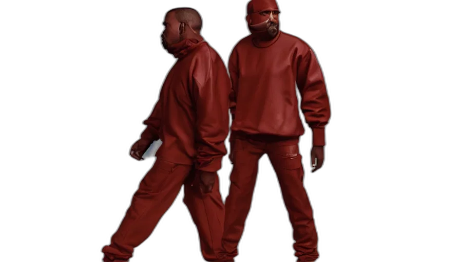 jacket, shoes, concept art, 3d render transparent PNG cut-out