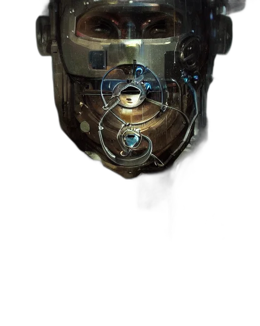 mask, robot, face, crown transparent PNG cut-out