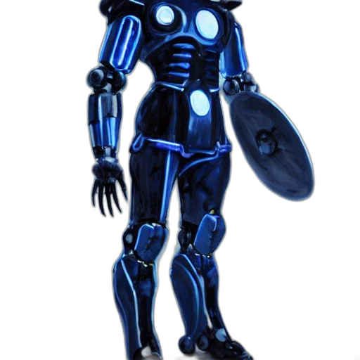 robot, staff, creature, 3d render transparent PNG cut-out