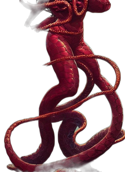 dragon, creature, staff, animal transparent PNG cut-out