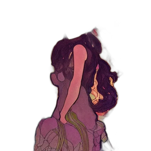 dress, crown, mask, hair transparent PNG cut-out