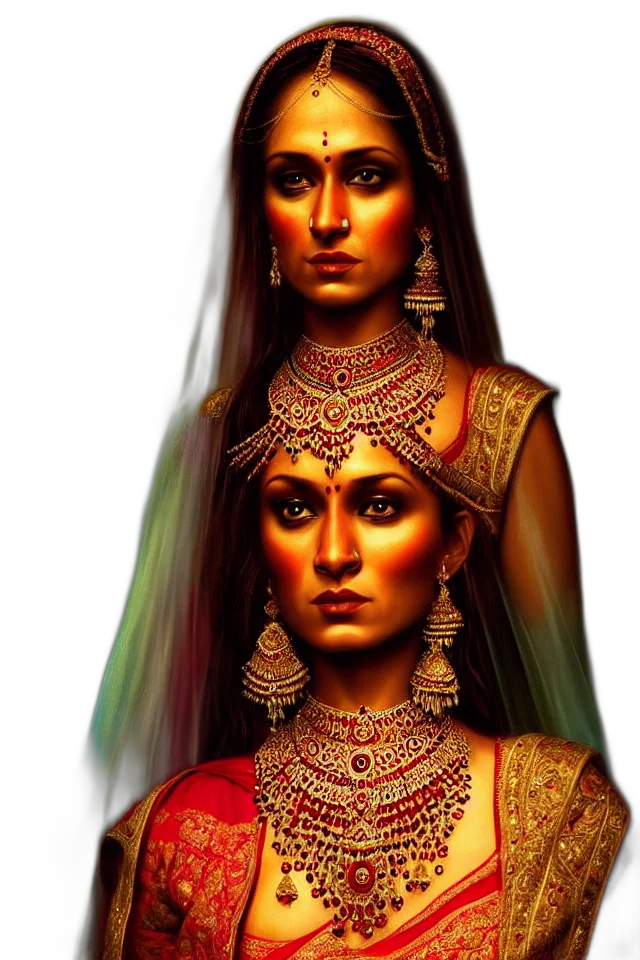 jewelry, face, photorealistic, oil painting transparent PNG cut-out