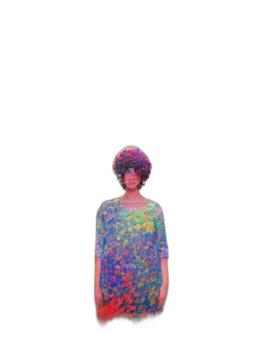 dress, jacket, hat, hair transparent PNG cut-out