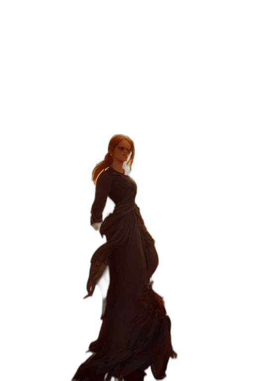 dress, staff, creature, sword transparent PNG cut-out