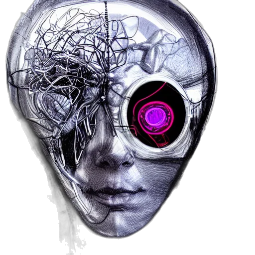 robot, mask, face, creature transparent PNG cut-out