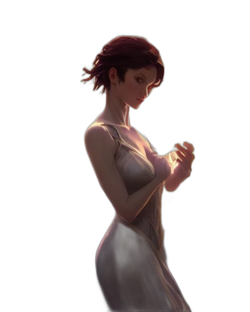dress, staff, robot, jewelry transparent PNG cut-out