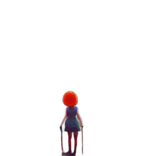 robot, dress, staff, creature transparent PNG cut-out