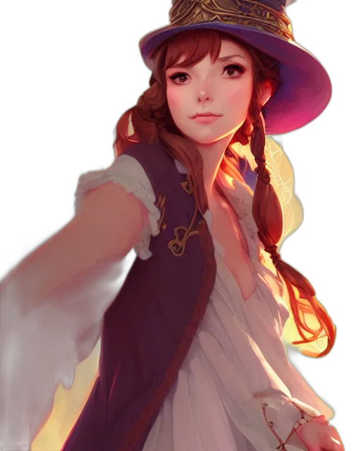 hat, dress, crown, staff transparent PNG cut-out