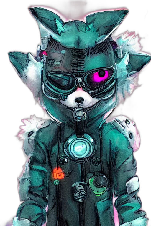 mask, robot, jacket, staff transparent PNG cut-out