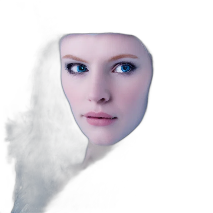 face, mask, robot, hair transparent PNG cut-out