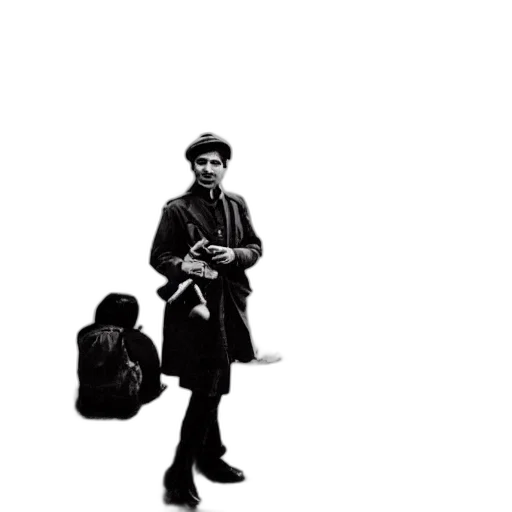 jacket, staff, hat, umbrella transparent PNG cut-out