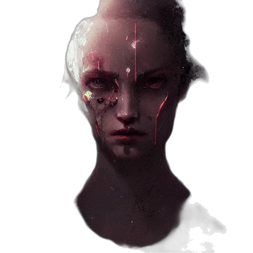 face, mask, robot, creature transparent PNG cut-out