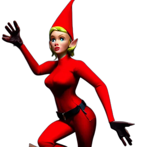 staff, hat, dress, 3d render transparent PNG cut-out