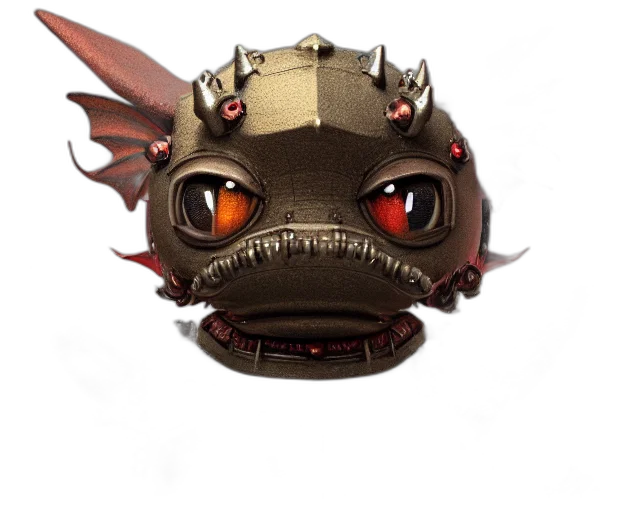dragon, mask, creature, crown transparent PNG cut-out