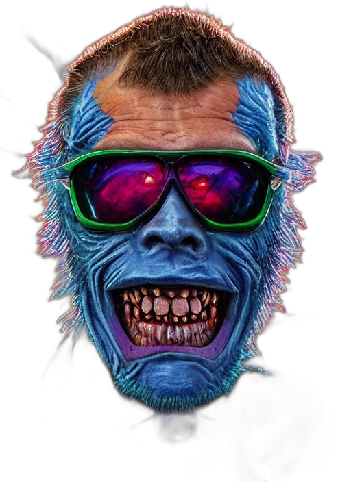 mask, face, creature, staff transparent PNG cut-out