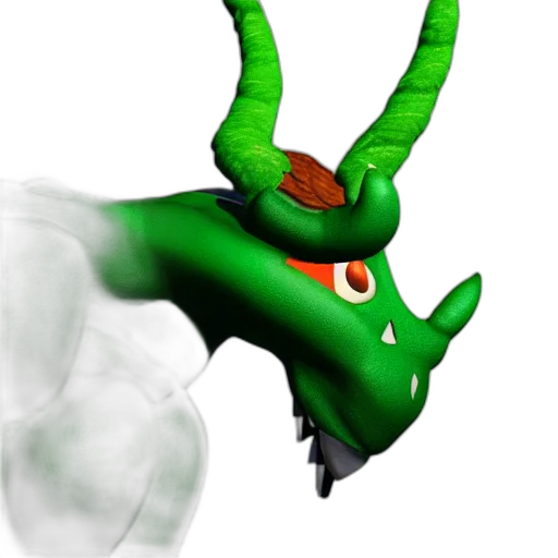 dragon, creature, staff, mask transparent PNG cut-out