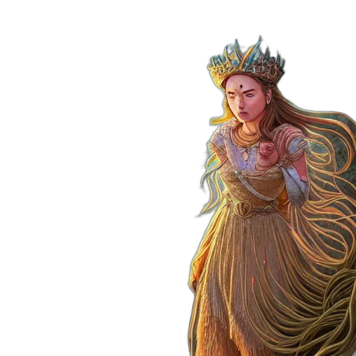 crown, dress, fantasy art, concept art transparent PNG cut-out