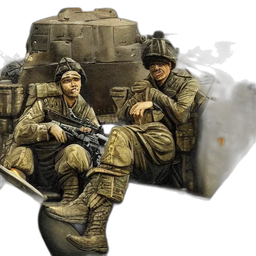 weapon, jacket, hat, staff transparent PNG cut-out