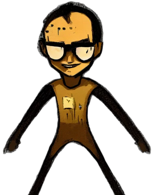 staff, robot, cartoon, comic book art transparent PNG cut-out