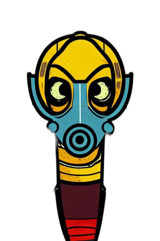 mask, robot, face, staff transparent PNG cut-out