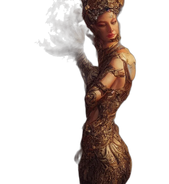 dress, crown, staff, mask transparent PNG cut-out