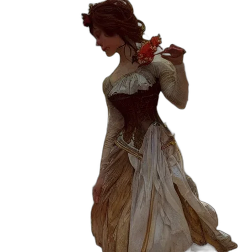 dress, staff, crown, mask transparent PNG cut-out